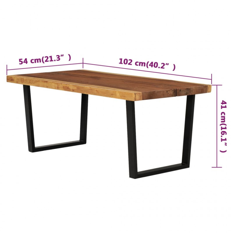 Stolik kawowy z litego drewna suar, 102 x 54 x 41 cm