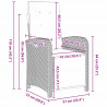 Zestaw do jadalni w ogrodzie z poduszką 5 pcs Beżowy polirattan