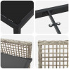 Zestaw do jadalni w ogrodzie 5 pcs Jasnoszary polirattan