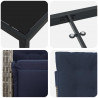 Zestaw do jadalni w ogrodzie z poduszką 3 pcs Szary polirattan