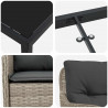 Zestaw do jadalni w ogrodzie 5 pcs Jasnoszary polirattan