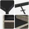 Zestaw do jadalni w ogrodzie 5 pcs Jasnoszary polirattan