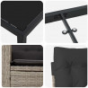 Zestaw do jadalni w ogrodzie 5 pcs Jasnoszary polirattan