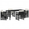 Zestaw do jadalni w ogrodzie 5 pcs Czarny