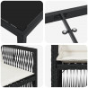 Zestaw do jadalni w ogrodzie 5 pcs Czarny