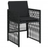 Zestaw do jadalni w ogrodzie 9 pcs Czarny