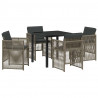 Zestaw do jadalni w ogrodzie 5 pcs Szary
