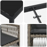 Zestaw do jadalni w ogrodzie 5 pcs Szary