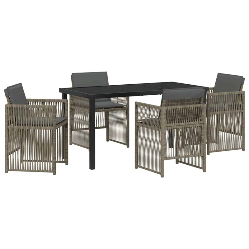 Zestaw do jadalni w ogrodzie 5 pcs Szary