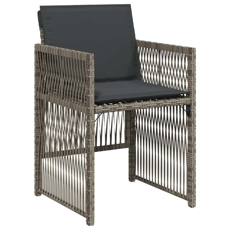Zestaw do jadalni w ogrodzie 9 pcs Szary