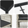 Zestaw do jadalni w ogrodzie 5 pcs Jasnoszary