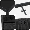Zestaw do jadalni w ogrodzie z poduszką 5 pcs Czarny polirattan