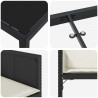 Zestaw do jadalni w ogrodzie 5 pcs Czarny polirattan