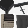 Zestaw do jadalni w ogrodzie 7 pcs Jasnoszary polirattan