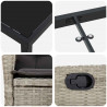 Zestaw do jadalni w ogrodzie 5 pcs Jasnoszary polirattan