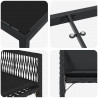 Zestaw do jadalni w ogrodzie 5 pcs Czarny polirattan