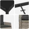 Zestaw do jadalni w ogrodzie 5 pcs Jasnoszary polirattan