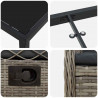 Zestaw do jadalni w ogrodzie 3 pcs Szary polirattan