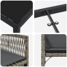 Zestaw do jadalni w ogrodzie 5 pcs Szary polirattan
