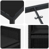 Zestaw do jadalni w ogrodzie 5 pcs Czarny polirattan