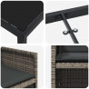 Zestaw do jadalni w ogrodzie 5 pcs Szary polirattan