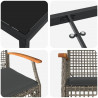 Zestaw do jadalni w ogrodzie 5 pcs Szary polirattan