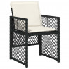 Zestaw do jadalni w ogrodzie 5 pcs Czarny polirattan