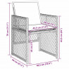 Zestaw do jadalni w ogrodzie 5 pcs Czarny polirattan