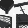 Zestaw do jadalni w ogrodzie 9 pcs Czarny polirattan