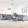 Sofa do salonu 2 pcs Jasnoszary tkanina