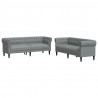 Sofa do salonu 2 pcs Jasnoszary tkanina