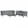 Sofa do salonu 2 pcs Jasnoszary tkanina
