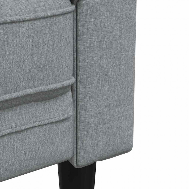 Sofa do salonu 2 pcs Jasnoszary tkanina