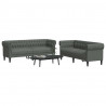 Sofa do salonu 2 pcs Ciemnoszary tkanina