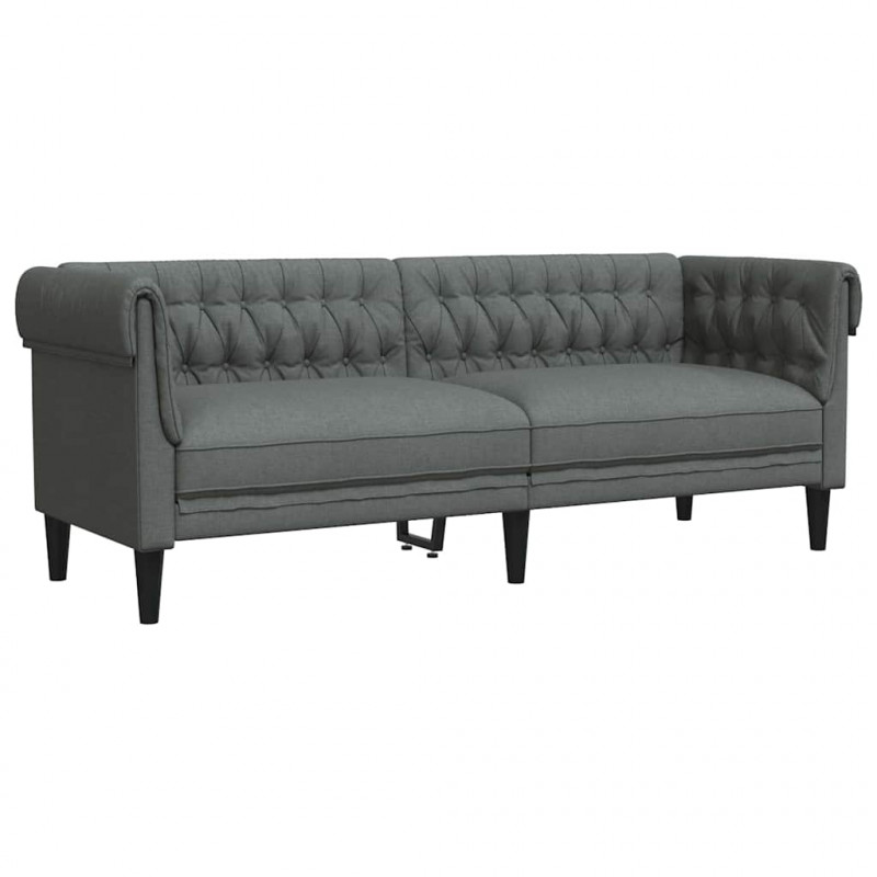 Sofa do salonu 2 pcs Ciemnoszary tkanina