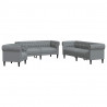 Sofa do salonu 3 pcs Jasnoszary tkanina