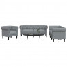 Sofa do salonu 3 pcs Jasnoszary tkanina