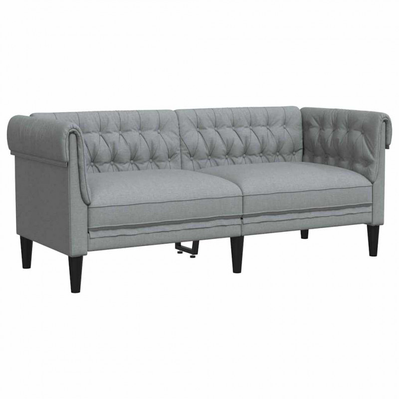 Sofa do salonu 3 pcs Jasnoszary tkanina