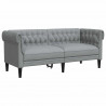 Sofa do salonu 3 pcs Jasnoszary tkanina