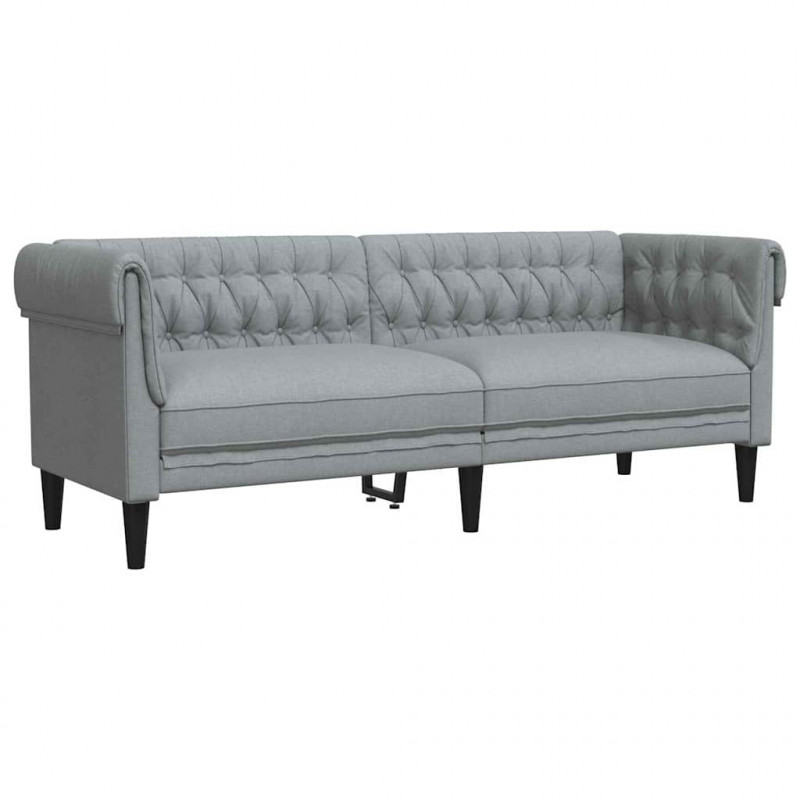 Sofa do salonu 3 pcs Jasnoszary tkanina