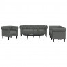 Sofa do salonu 3 pcs Ciemnoszary tkanina