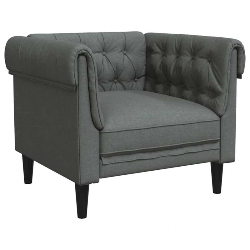 Sofa do salonu 3 pcs Ciemnoszary tkanina