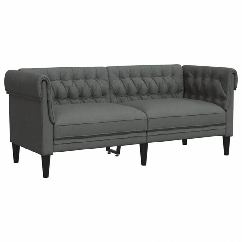 Sofa do salonu 3 pcs Ciemnoszary tkanina