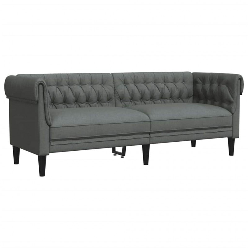 Sofa do salonu 3 pcs Ciemnoszary tkanina