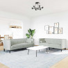 Sofa do salonu 2 pcs Jasnoszary 194 x 74,5 x 70,5 cm Aksamit
