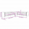 Sofa do salonu 2 pcs Jasnoszary 194 x 74,5 x 70,5 cm Aksamit