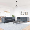 Sofa do salonu 2 pcs Ciemnoszary 194 x 74,5 x 70,5 cm Aksamit