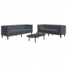 Sofa do salonu 2 pcs Ciemnoszary 194 x 74,5 x 70,5 cm Aksamit
