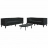 Sofa do salonu 2 pcs Czarny 194 x 74,5 x 70,5 cm Aksamit