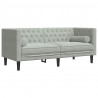 Sofa do salonu 3 pcs Jasnoszary 194 x 74,5 x 70,5 cm Aksamit